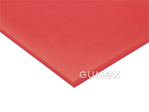 Polyurethanplatte PU44, 2mm, Breite 1000x2000mm, 65°ShA, PU, -30°C/+80°C, rot, 